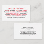 Carte De Visite Écriture chrétienne | DONS D'ESPRIT | Moderne (Devant / Derrière)