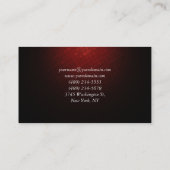 Carte De Visite Écriture classique rouge brun clair (Dos)