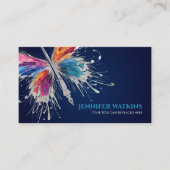 Carte De Visite Ecriture créative - Fontaine Papillon en encre (Devant)