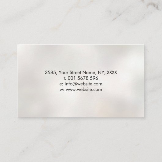 Carte De Visite Ecriture créative - Fontaine Papillon en encre (Dos)