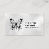 Carte De Visite Ecriture créative - Fontaine Papillon en encre (Devant)