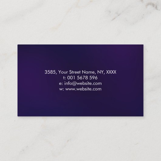 Carte De Visite Ecriture créative - Fontaine Papillon en encre (Dos)