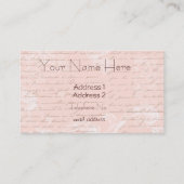 Carte De Visite Écriture de script français et Marie Antoinette (Dos)