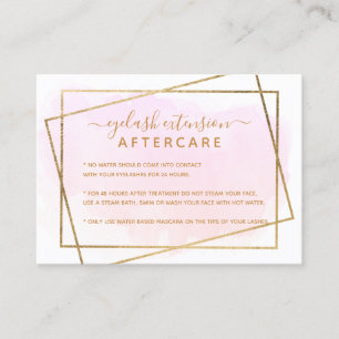 Carte De Visite Écriture d'or moderne soins postérieurs aux cils r