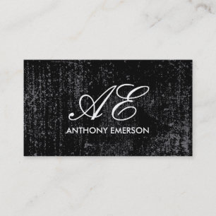 Carte De Visite Écriture élégante de monogramme grunge