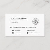 Carte De Visite Écriture féminine blanche logo personnalisé bus de (Dos)