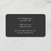 Carte De Visite Écriture grise tendance (Dos)