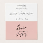 Carte De Visite Écriture manuscrite classique Nom élégant Rose Gol (Extérieur déplié)