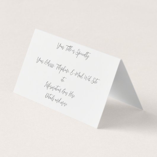 Carte De Visite Écriture manuscrite classique Nom élégant Rose Gol (Dos)