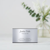 Carte De Visite Écriture Manuscrite Créative Argent Calligraphie (Debout devant)