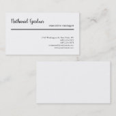 Carte De Visite Écriture manuscrite de tendance Simple créative mo (Devant / Derrière)