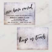 Carte De Visite Écriture manuscrite décontractée Nous avons déplac (Devant / Derrière)