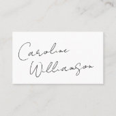 Carte De Visite Écriture manuscrite élégante et chic pour icône de (Devant)