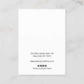 Carte De Visite Écriture manuscrite en gras Signature Script en bl (Dos)