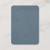Carte De Visite Écriture manuscrite en gris bleu tendance Monogram (Dos)