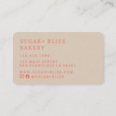 Carte De Visite Écriture manuscrite en terre cuite moderne Boulang (Dos)