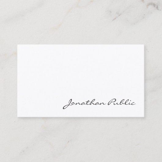 Carte De Visite Écriture manuscrite libre créative professionnelle (Devant)