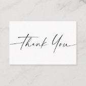 Carte De Visite Écriture manuscrite mini-carte de remerciements bl (Devant)