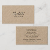 Carte De Visite Écriture manuscrite minimale (Devant / Derrière)