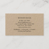 Carte De Visite Écriture manuscrite minimale (Dos)