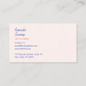 Carte de visite écriture manuscrite minimaliste (Dos)