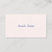 Carte de visite écriture manuscrite minimaliste (Devant)