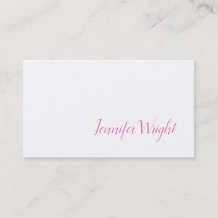 Carte De Visite Écriture manuscrite minimaliste féminine professio