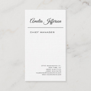 Carte De Visite Écriture manuscrite minimaliste Linge professionne