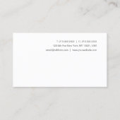 Carte De Visite Écriture manuscrite Modèle minimaliste moderne (Dos)