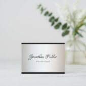 Carte De Visite Écriture manuscrite moderne personnalisée Modèle m (Debout devant)