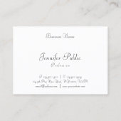 Carte De Visite Écriture manuscrite moderne Rose mignon Modèle cou (Dos)