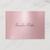 Carte De Visite Écriture manuscrite moderne Rose mignon Modèle cou (Devant)