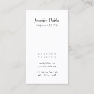 Carte De Visite Écriture manuscrite moderne Script élégant Design 