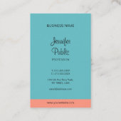 Carte De Visite Écriture manuscrite Nom du script Trending Modern  (Dos)