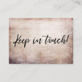 Carte De Visite Écriture manuscrite "Nous avons bougé" sur un Grun (Dos)