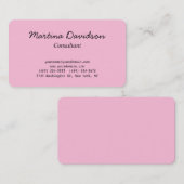 Carte De Visite Écriture manuscrite originale unique rose (Devant / Derrière)