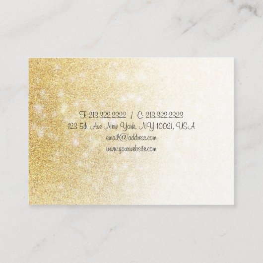 Carte De Visite Écriture manuscrite Script élégant Parties scintil (Dos)