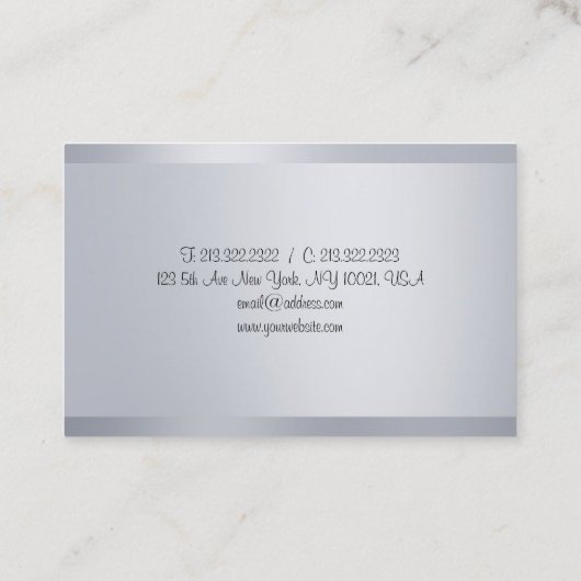 Carte De Visite Écriture manuscrite Script Modèle moderne Faux Arg (Dos)