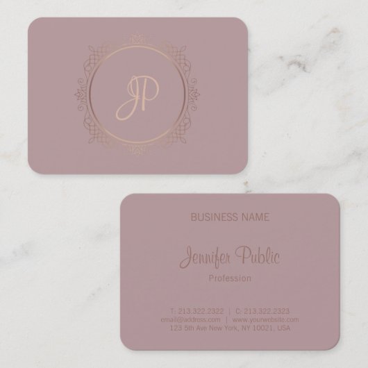 Carte De Visite Écriture manuscrite Script Modern Elite Design Mod (Devant / Derrière)