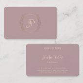 Carte De Visite Écriture manuscrite Script moderne Monogramme Modè (Devant / Derrière)