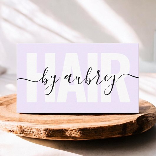 Carte De Visite Écriture minimaliste Calligraphie Hair Styliste
