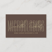 Carte De Visite Écriture moderne de microblading marron typographi (Devant)