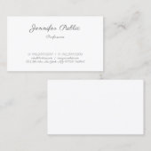 Carte De Visite Écriture Moderne Design Simple Modèle tendance (Devant / Derrière)