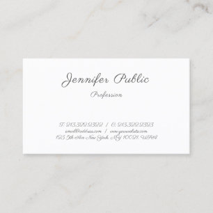 Carte De Visite Écriture Moderne Design Simple Modèle tendance