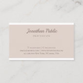 Carte De Visite Écriture moderne Élégant Modèle professionnel (Dos)