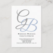 Carte De Visite Écriture moderne simple gras monogramme minimalist (Devant)