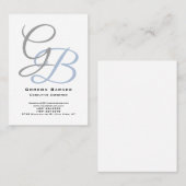 Carte De Visite Écriture moderne simple gras monogramme minimalist (Devant / Derrière)