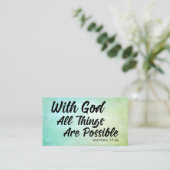 Carte De Visite Écriture sainte grunge en pastel de 19h26 de (Debout devant)