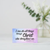 Carte De Visite Écriture sainte grunge rose et bleue de 4h13 de (Debout devant)