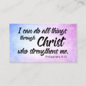 Carte De Visite Écriture sainte grunge rose et bleue de 4h13 de (Devant)